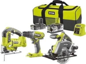 Zestaw elektronarzędzi Ryobi Ryobi R18DDJSCSP-242S ONE+ 18V Combo kit med 3 maskiner, batteri og lader 1