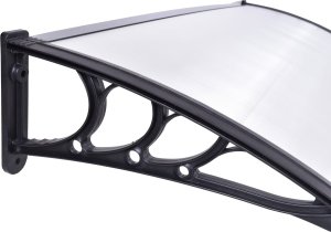 vidaXL Daszek zadaszenie SAGO czarny nad drzwi 80x120 cm 6