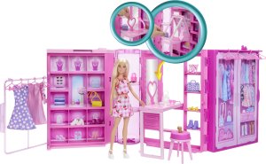 Mattel Barbie Szafa Marzeń z ubraniami Garderoba 3.0 + lalka Barbie + akcesoria (HXD58) 5