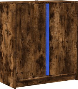 vidaXL Szafka z LED, przydymiony dąb, 77x34x85 cm 3