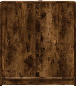 vidaXL Szafka z LED, przydymiony dąb, 77x34x85 cm 6