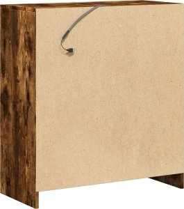 vidaXL Szafka z LED, przydymiony dąb, 77x34x85 cm 9
