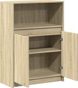 vidaXL Szafka z LED, dąb sonoma, 72x34x100 cm 7