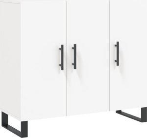 vidaXL Szafka, biała, 90x34x80 cm, materiał drewnopochodny 2