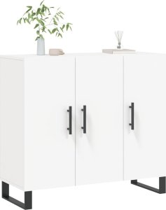 vidaXL Szafka, biała, 90x34x80 cm, materiał drewnopochodny 3