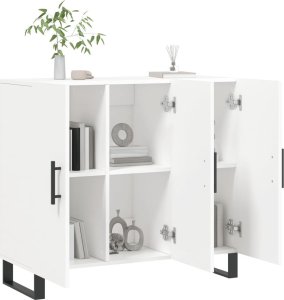 vidaXL Szafka, biała, 90x34x80 cm, materiał drewnopochodny 4