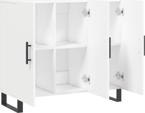 vidaXL Szafka, biała, 90x34x80 cm, materiał drewnopochodny 5