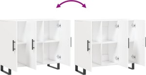 vidaXL Szafka, biała, 90x34x80 cm, materiał drewnopochodny 9