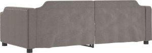 vidaXL Sofa rozsuwana z szufladami, taupe, 100x200 cm, tkanina 7