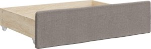 vidaXL Sofa rozsuwana z szufladami, taupe, 100x200 cm, tkanina 10