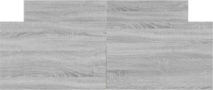 vidaXL Rama łóżka z wezgłowiem i zanóżkiem, szary dąb, 120x190 cm 4