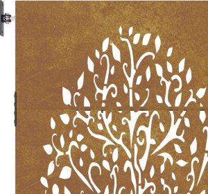 vidaXL Furtka ogrodowa, 85x175 cm, stal kortenowska, motyw drzewa 8