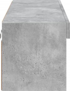 vidaXL Szafka TV z oświetleniem LED, szarość betonu, 100x30x30 cm 11