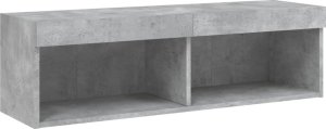 vidaXL Szafka TV z oświetleniem LED, szarość betonu, 100x30x30 cm 9