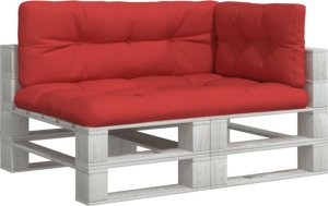 vidaXL Poduszki na palety, 3 szt., czerwone, tkanina 3