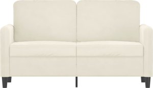vidaXL Sofa 2-osobowa, kremowy, 120 cm, tapicerowana aksamitem 3