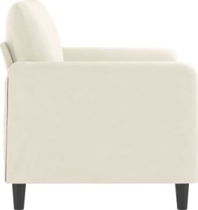 vidaXL Sofa 2-osobowa, kremowy, 120 cm, tapicerowana aksamitem 4