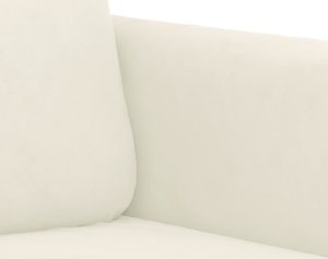 vidaXL Sofa 2-osobowa, kremowy, 120 cm, tapicerowana aksamitem 6