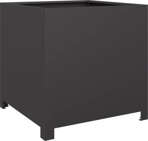 vidaXL Donica ogrodowa, czarna, 50x50x50 cm, stalowa 2