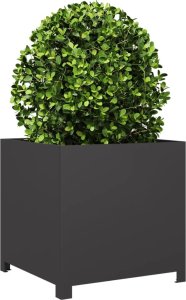 vidaXL Donica ogrodowa, czarna, 50x50x50 cm, stalowa 3