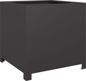 vidaXL Donica ogrodowa, czarna, 50x50x50 cm, stalowa 6