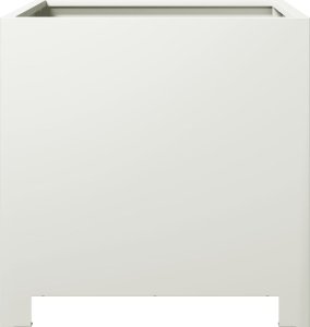 vidaXL Donica ogrodowa, biała, 40x40x40 cm, stalowa 4