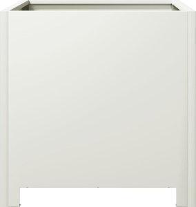 vidaXL Donica ogrodowa, biała, 40x40x40 cm, stalowa 5