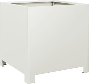 vidaXL Donica ogrodowa, biała, 40x40x40 cm, stalowa 6