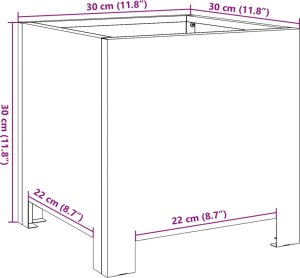 vidaXL Donica ogrodowa, 30x30x30 cm, stal nierdzewna 10