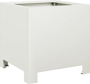 vidaXL Donica ogrodowa, biała, 30x30x30 cm, stalowa 2