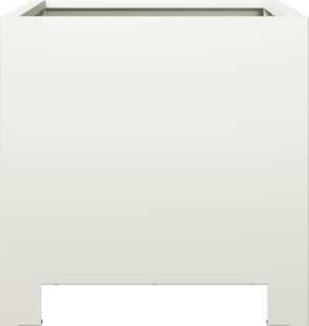 vidaXL Donica ogrodowa, biała, 30x30x30 cm, stalowa 4