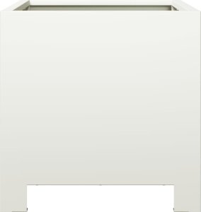 vidaXL Donica ogrodowa, biała, 30x30x30 cm, stalowa 5