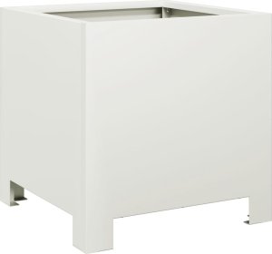 vidaXL Donica ogrodowa, biała, 30x30x30 cm, stalowa 6