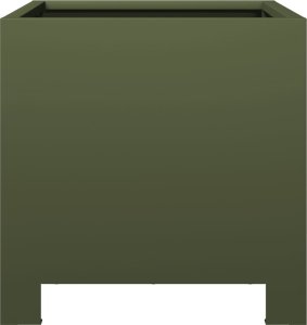 vidaXL Donica ogrodowa, oliwkowozielona, 30x30x30 cm, stalowa 4