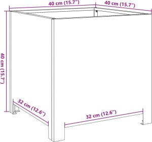 vidaXL Donica ogrodowa, antracytowa, 40x40x40 cm, stalowa 10
