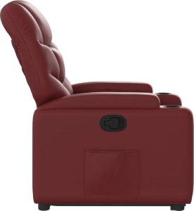 vidaXL Podnoszony fotel rozkładany, winna czerwień, sztuczna skóra 10