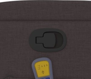 vidaXL Podnoszony fotel masujący, rozkładany, ciemnobrązowy, tkanina 12