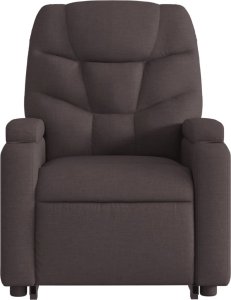vidaXL Podnoszony fotel masujący, rozkładany, ciemnobrązowy, tkanina 9