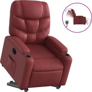 vidaXL Rozkładany fotel pionizujący, elektryczny, bordowy 2
