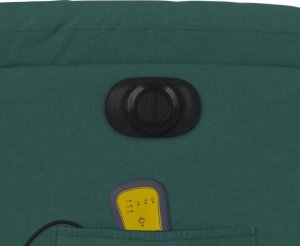 vidaXL Podnoszony fotel masujący, rozkładany, ciemnozielony, tkanina 12