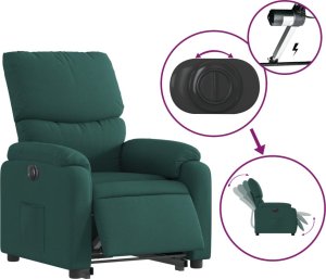 vidaXL Podnoszony fotel masujący, elektryczny, rozkładany, zielony 6