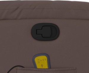 vidaXL Podnoszony fotel masujący, rozkładany, brązowy, ekoskóra 12