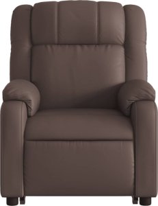 vidaXL Podnoszony fotel masujący, rozkładany, brązowy, ekoskóra 9