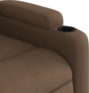 vidaXL Podnoszony fotel masujący, elektryczny, rozkładany, brązowy 12