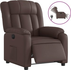 vidaXL Elektryczny fotel rozkładany, brązowy, obity sztuczną skórą 2