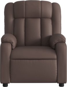 vidaXL Elektryczny fotel rozkładany, brązowy, obity sztuczną skórą 8