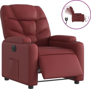 vidaXL Elektryczny fotel rozkładany, winna czerwień, sztuczna skóra 2