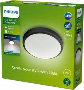 Philips DORIS CEILING 6W 40K BLACK IP54 HV 2