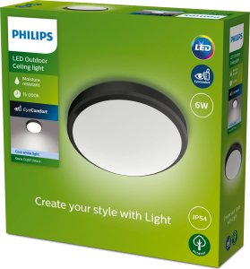 Philips DORIS CEILING 6W 40K BLACK IP54 HV 8