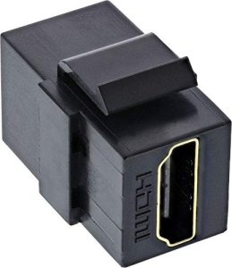 Adapter AV InLine InLine® HDMI Keystone Snap-In module, 4K/60Hz, HDMI AF/AF black 1